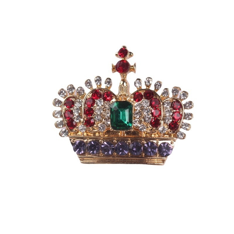 Корона дизайн брошка темперамент личност корсаж интернет знаменитост мода дрехи игли за дрехи катарама кардиган на склад едро доставка