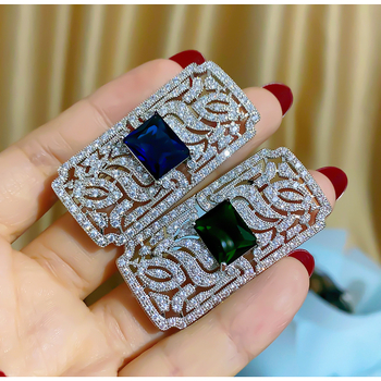 Európska a americká retro geometrická retro medailová brošňa, kreatívny jednoduchý odznak s medenou intarziou a zirkónovou škvrnou, veľkoobchod