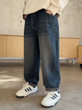 Z1326 Παιδικό τζιν Early Yang Άνοιξη 2025 Ριχτό, Μεγάλο Παιδικό Μοντέρνο Μακρύ Παντελόνι Western Style Παιδικό Άνοιξη και Φθινόπωρο