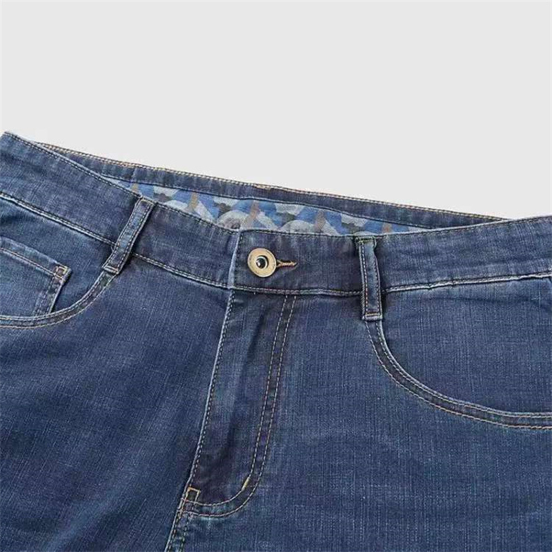 [Sea Brand Cut Label] Kevad- ja suveteksariidest pilvedega teksade pesemise tehnoloogiaga mugavad elastsed lihtsad püksid 1U002A