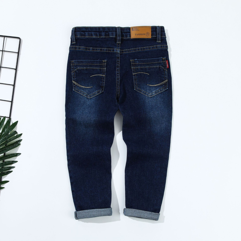 Blugi pentru băieți, pantaloni de denim elastici, slim fit, pentru copii, pantaloni clasici la modă