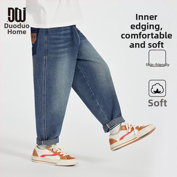 Duoduo poiste teksad 2025 kevad- ja sügisesed kõrge puuvillase pesuga pehmed mugavad laste mitmekülgsed moepüksid vabaaja jaoks