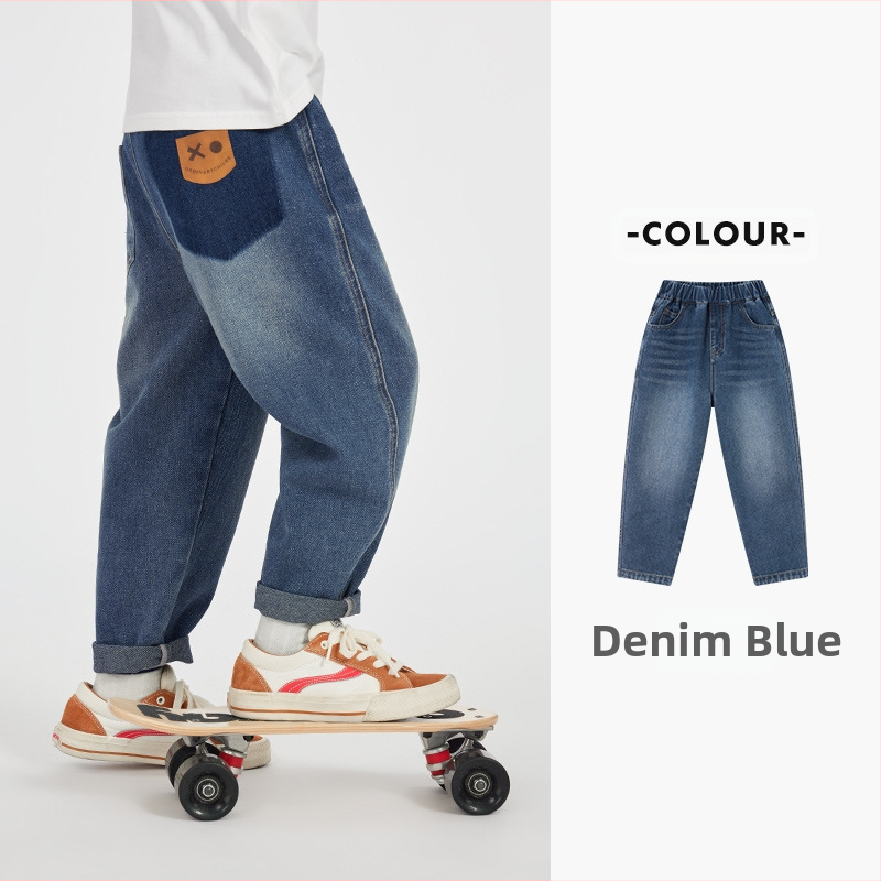 Duoduo poiste teksad 2025 kevad- ja sügisesed kõrge puuvillase pesuga pehmed mugavad laste mitmekülgsed moepüksid vabaaja jaoks