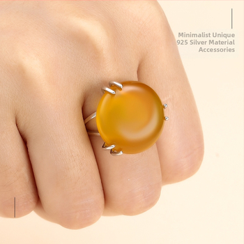 Ασημένια 925 δαχτυλίδια casual με άδειο σκελετό, μοντέρνα, ρυθμιζόμενη, ακανόνιστη θήκη, κατασκευασμένη από κερί μέλισσας και νεφρίτη.