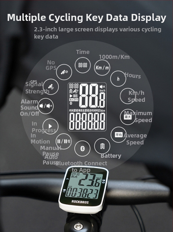 Locke Brothers velosipēdu GPS bezvadu viedais koda mērītājs kalnu ceļa velosipēda Bluetooth braukšanas ātruma odometrs