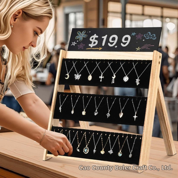 Ράφι επίδειξης κοσμημάτων από μασίφ ξύλο, ράφι επίδειξης κολιέ, βραχιόλι, ράφι αποθήκευσης κρεμαστών κοσμημάτων, ράφι επίδειξης κολιέ, ράφι επίδειξης νεφρίτη κοσμημάτων