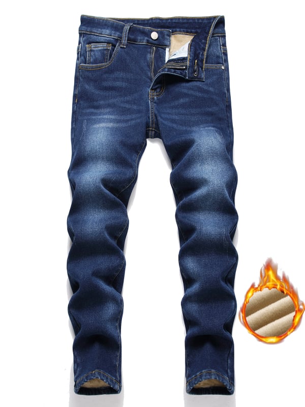 Pantaloni din denim elastici, îngroșați și călduroși pentru copii, Amazon eBay