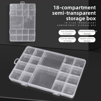 18 grotelių papuošalų aksesuarų laikymo dėžutė elektroninių dalių dėžutė techninė įranga varžtų klasifikavimo dėžutė mažų karoliukų laikymo dėžutė