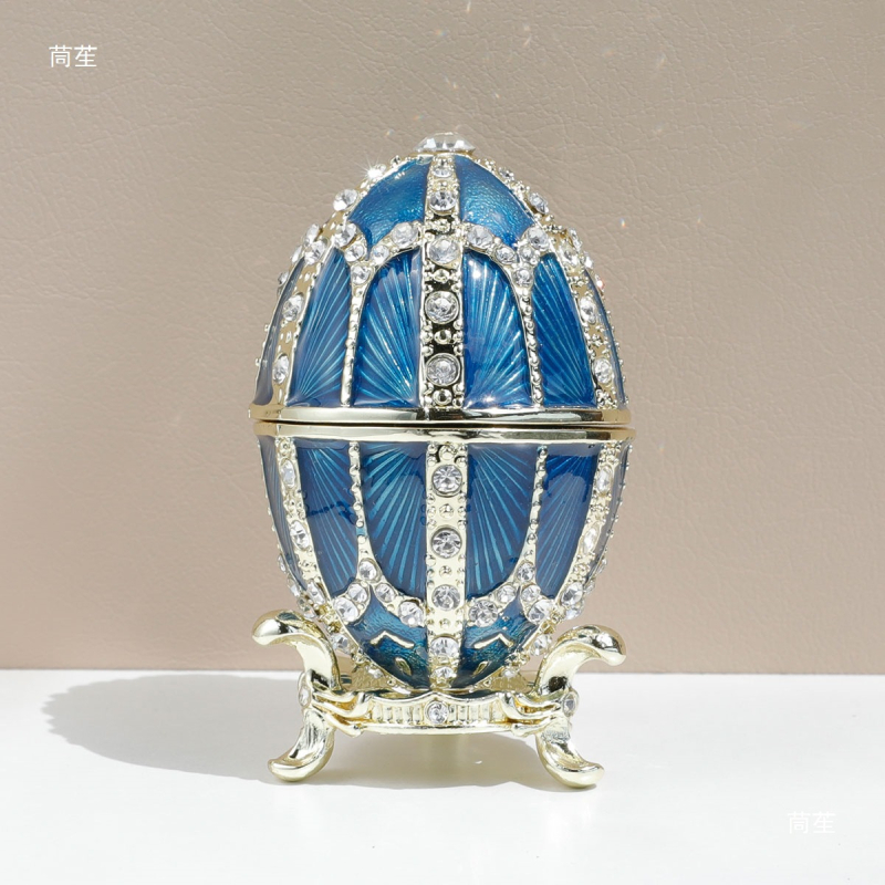 Loominguline vene stiilis lihavõttemunade ehtekarp, Briti stiilis lihavõttemunade ehtekarp, kaunistused, Euroopa stiilis käsitöö