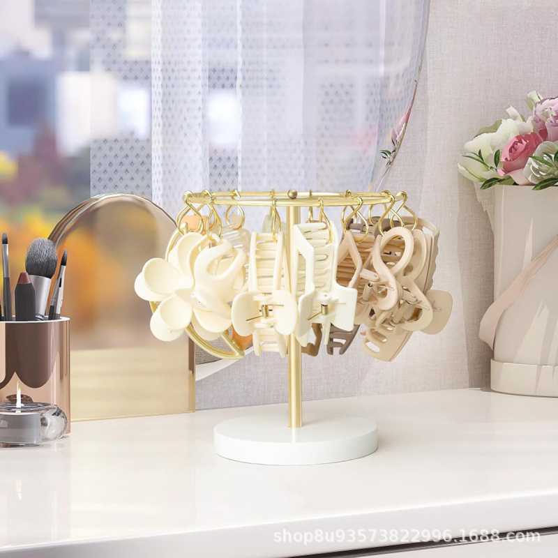 Metalinis plaukų segtukų stovas, laikymo vitrina, mergaičių plaukų segtukas, letenėlių segtukų stovas, plaukų aksesuarai, kambario laikymas, darbalaukio dekoravimas