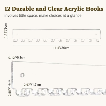 Ακρυλικό ράφι κοσμημάτων, γάντζο κολιέ, επιτοίχιος οργανωτής σκουλαρικιών κολιέ, ράφι αποθήκευσης τοίχου