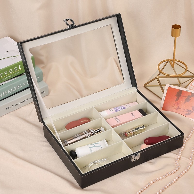 Tarpvalstybinė karšto pardavimo kelioninė daiktadėžė su 8 skyriais, akiniai nuo saulės, antikvarinė odinė dėžutė, didmeninė rankų darbo laikrodžių dėžutė