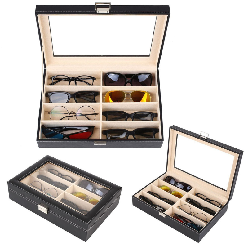 Tarpvalstybinė karšto pardavimo kelioninė daiktadėžė su 8 skyriais, akiniai nuo saulės, antikvarinė odinė dėžutė, didmeninė rankų darbo laikrodžių dėžutė