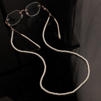 Αλυσίδα γυαλιών κρεμαστή για τον λαιμό, μοντέρνα γυναικεία ρετρό αλυσίδα μάσκας με μαργαριτάρια που δεν ξεθωριάζει, πολυτελής αλυσίδα ακουστικών, αλυσίδα DIY χονδρικής
