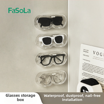 Βάση προβολής γυαλιών FaSoLa για επιτοίχια βάση για γυαλιά ηλίου μυωπίας, φορητό διαφανές κουτί αποθήκευσης γυαλιών ηλίου, ανθεκτικό στη σκόνη