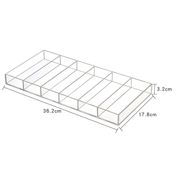 Ακρυλικό κουτί αποθήκευσης γυαλιών ηλίου και ποτηριών με πολλά διαμερίσματα, κουτί οργάνωσης καλλυντικών και χαρτικών με διαμερίσματα για διάφορα αντικείμενα