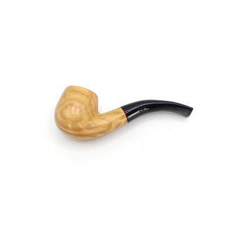 Itāļu olīvkoka roku darbs, elegants, masīvkoka 9 mm filtrs, tradicionāls, pārnēsājams, klasisks, izliekts teļa galvas smēķēšanas komplekts
