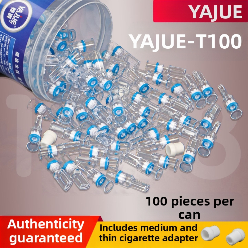 Yajue vienreizlietojamais cigarešu turētāja filtrs cigaretēm, vienreizlietojamais biezais un plānais divējāda lietojuma cigarešu izmetēja filtrs T-100 vīriešiem un sievietēm