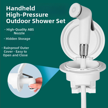 Jachtos mini dušo antgalis Vandenį taupantis slėginis dušas Modifikuotas lauko priedų ABS antgalis