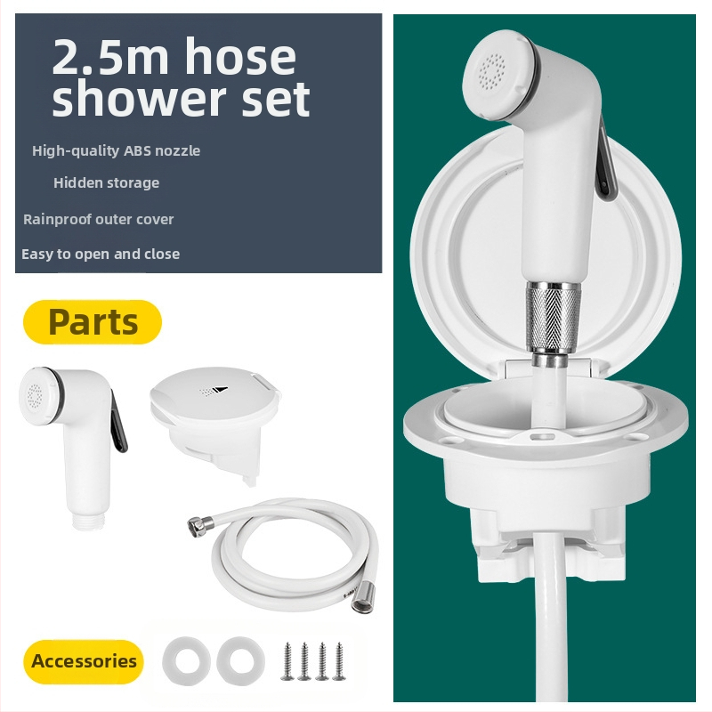 Jachtos mini dušo antgalis Vandenį taupantis slėginis dušas Modifikuotas lauko priedų ABS antgalis