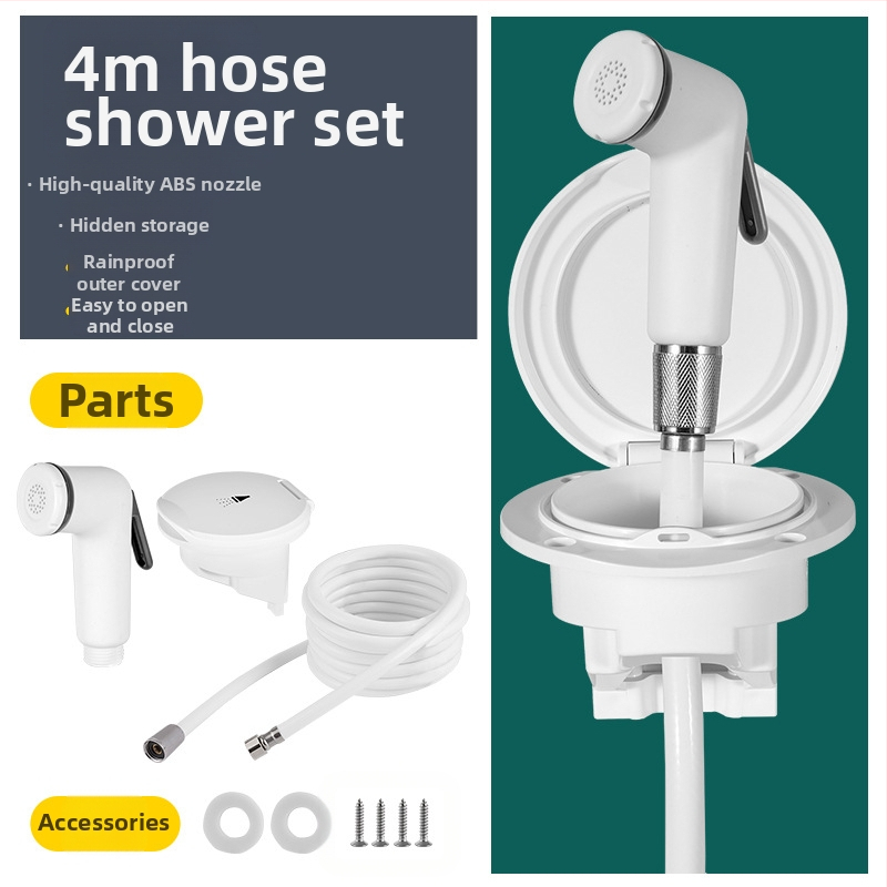 Jachtos mini dušo antgalis Vandenį taupantis slėginis dušas Modifikuotas lauko priedų ABS antgalis