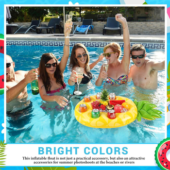 „Amazon“ vandens pripučiamas ledo baras, ananasų baseino gėrimų laikiklis, kūrybingas porėtas padėkliukas, plaukiojantis užkandžių padėklas