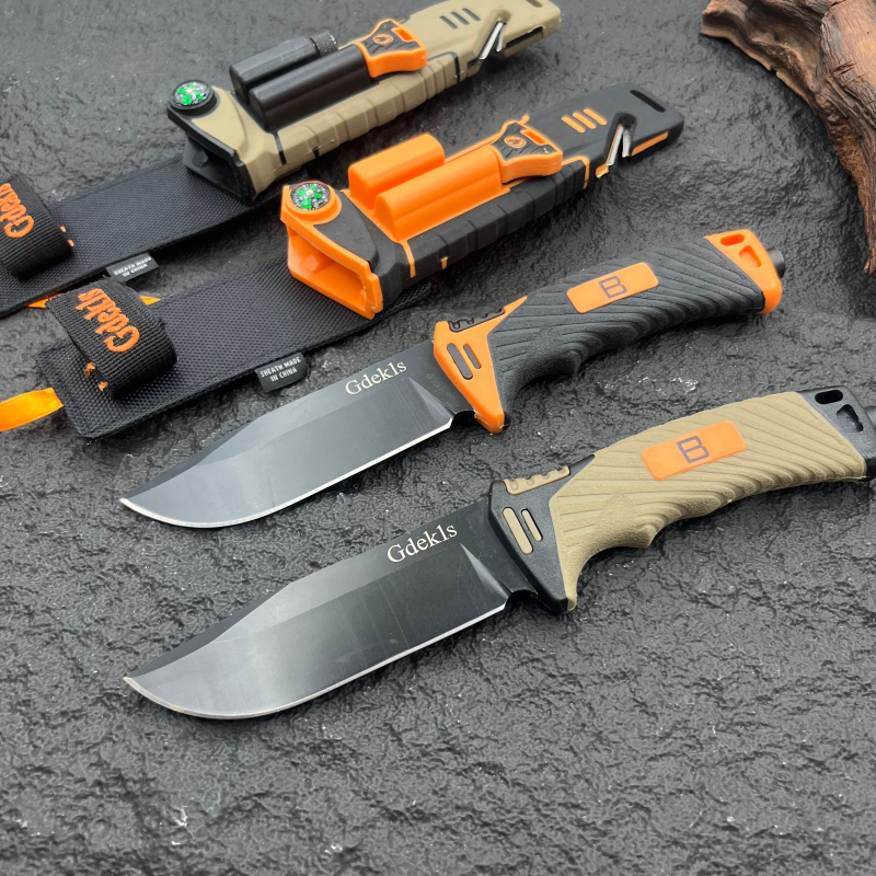 Välistingimustes kasutatav sirge nuga, taktikaline nuga, multifunktsionaalne tööriist, enesekaitse nuga, kaasaskantav, suure kõvadusega terav nuga, ellujäämisnuga