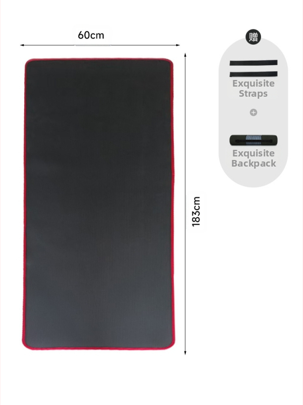 Servaga joogamatt algajatele, pikendatud ja lai, meeste ja naiste treeningmatt, paksendatud libisemiskindel spordimatt, prinditav logo