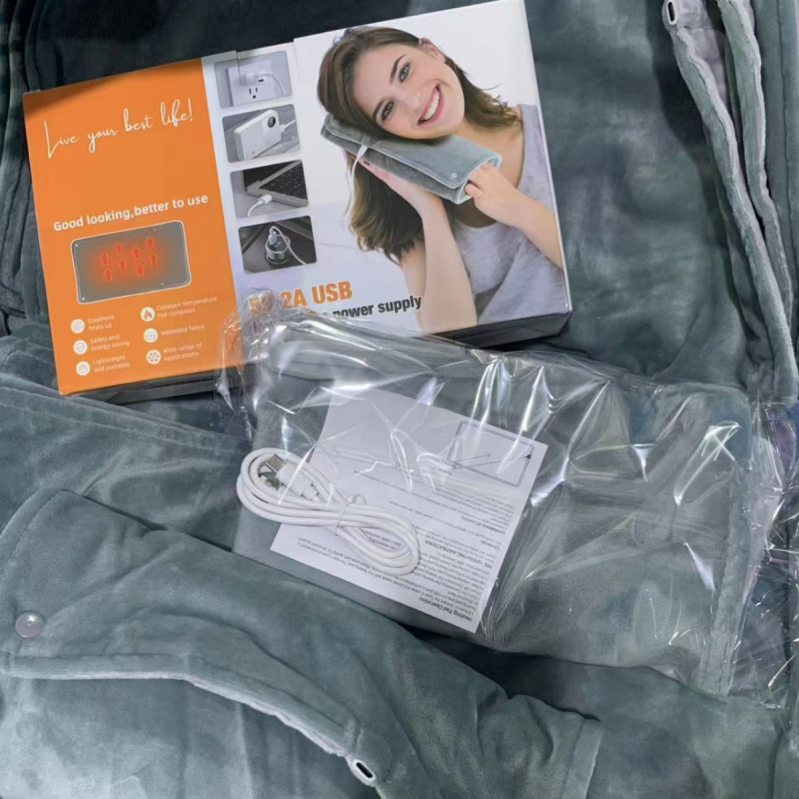 Grafeno rankų šildymas, kojų šildymas, daugiafunkcis šildomasis kilimėlis, įkrovimas, šilta antklodė, dengianti pėdas, šildanti pėdų pagalvėlė, žiemos šildymas