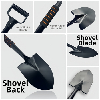 Αθλητικός εξοπλισμός εξωτερικού χώρου από ανθρακούχο χάλυβα μηχανικός φτυάρι κάμπινγκ φτυάρι αυτοκίνητο ψάρεμα αμερικανικό φτυάρι διάσωσης χονδρικής