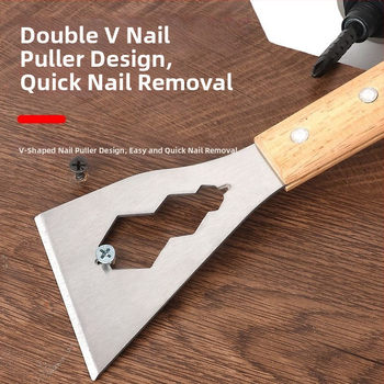 Лопата от неръждаема стомана, острие за почистване на циментова лопата, скрепер за стена, инструмент за декорация на кожата, тежка дървена дръжка, малка лопата