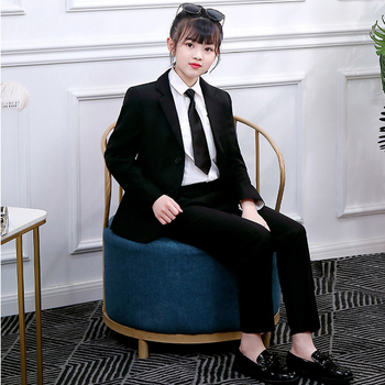 Tüdrukute väike ülikond 2022. aasta uus lääne moeetendus moodne ülikond Blow Street Performance must Chun Qiu