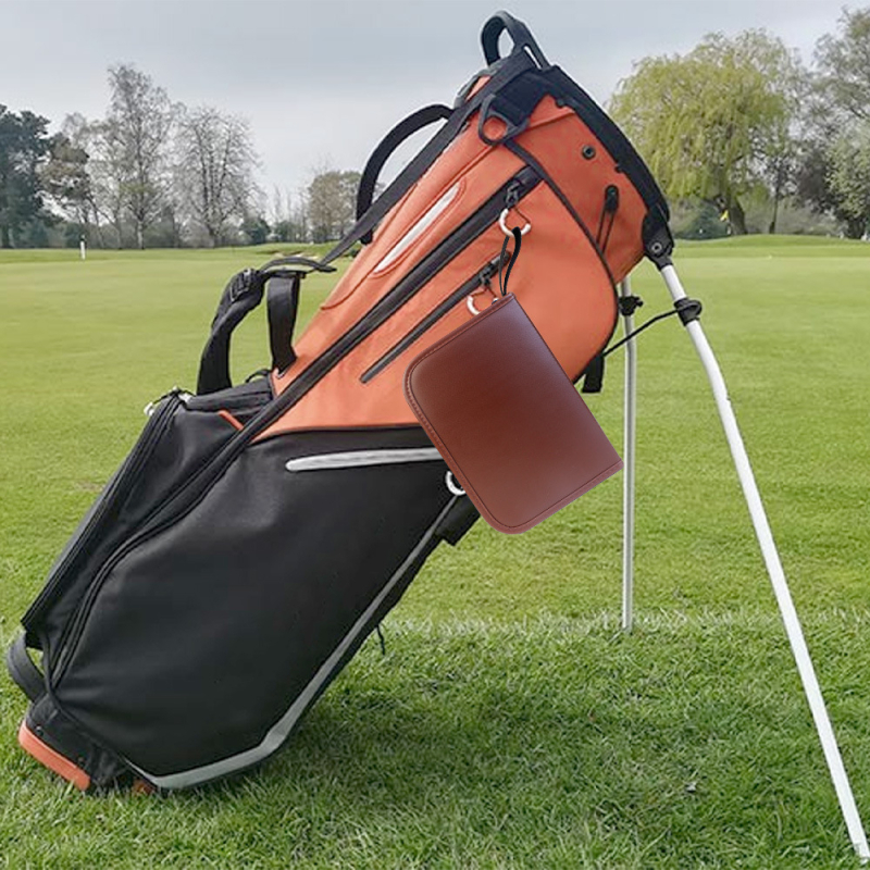 Geantă de golf pentru accesorii de golf, ușor de transportat, multifuncțională, cu capacitate mare de depozitare, geantă din piele în stoc