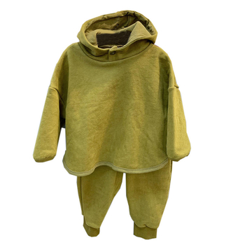 Παιδικό κοστούμι Ins Κορεατικού Στυλ Φθινοπωρινής Χρήσης Κορεατικό Στυλ Απλό Δύο Τεμαχίων Πουλόβερ με Κουμπιά για Αγόρια και Κορίτσια