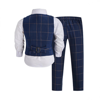 Viiuli esinemisülikond Poiste kolmeosaline ülikond Kevad- ja sügiskleit Briti poistele Lastele Nägus