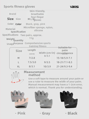 „Vbosi“ keturių pirštų pirštinės moterims ir vyrams, apsaugančios nuo nuospaudų, pilatesas, joga su oru, neslystančios, kvėpuojančios pusės pirštų pirštinės, didmeninė prekyba