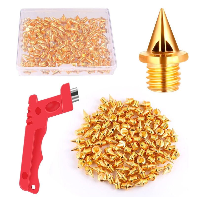 122 бр. 1/4 инчови шипове от неръждаема стомана за лека атлетика и голф обувки с гаечен ключ за шипове, спринт, спорт, бягане