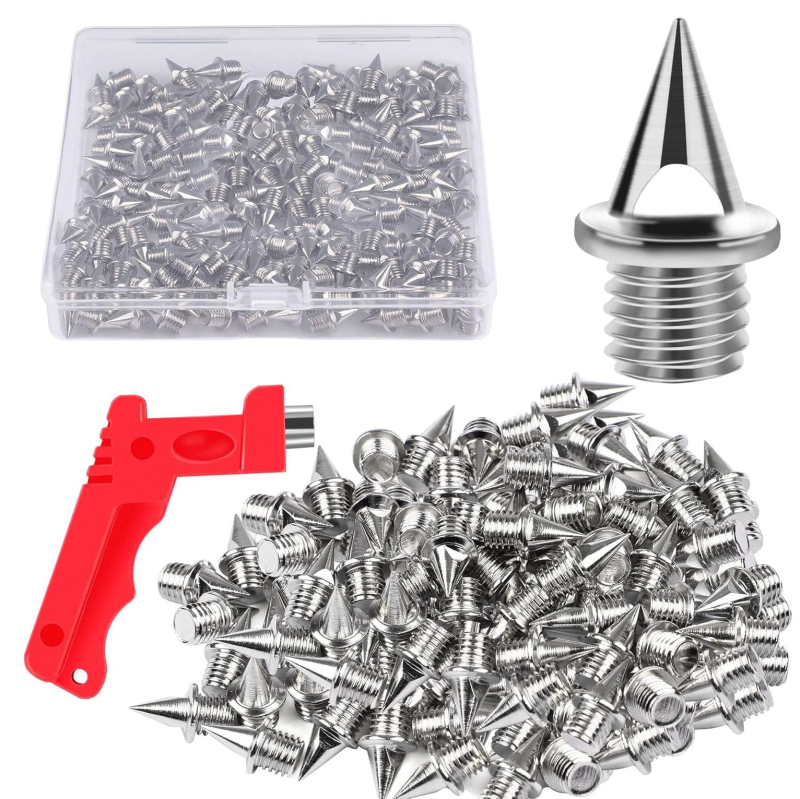 122 бр. 1/4 инчови шипове от неръждаема стомана за лека атлетика и голф обувки с гаечен ключ за шипове, спринт, спорт, бягане