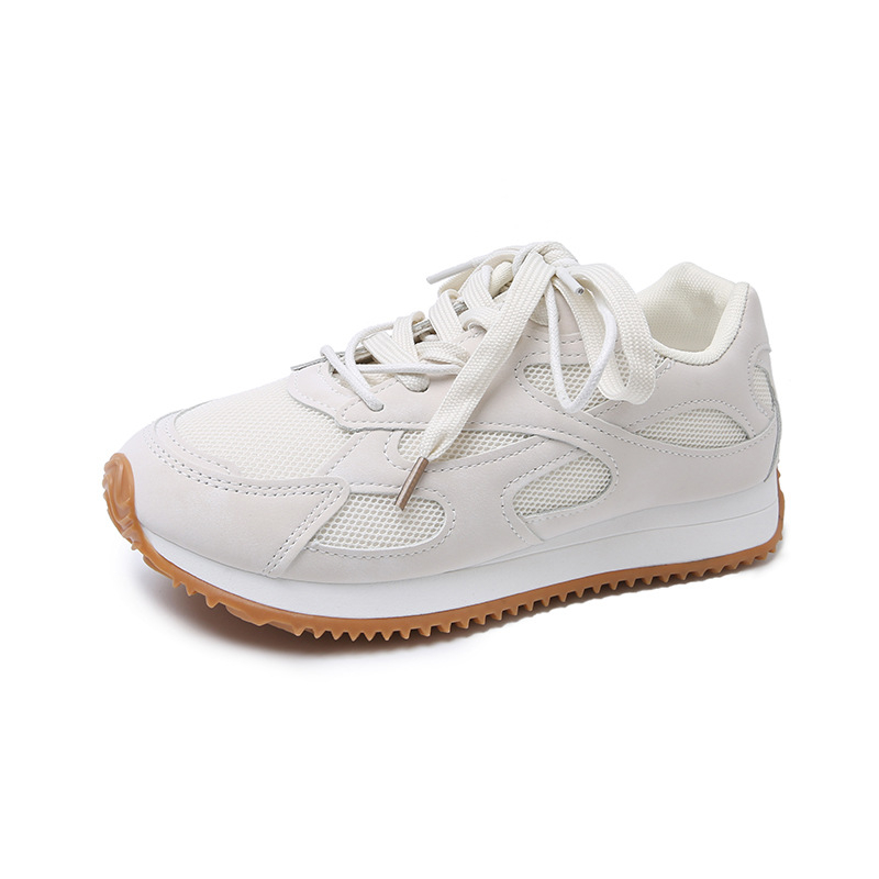 2025 Pantofi noi cu talpă groasă Forrest Gump pentru femei, primăvară și vară, pantofi de balet pentru creșterea în înălțime, pantofi de antrenament moral, sport, pantofi albi versatili, stil fierbinte