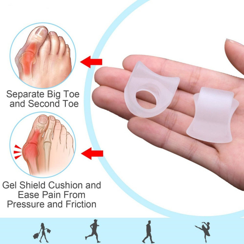 Ορθωτική λαβγού αντίχειρα Ορθωτική επικάλυψη δακτύλων ποδιού Διαχωριστής δακτύλων μεγάλου ποδιού Διασταύρωση με διαχωριστικό σιλικόνης ημέρα και νύχτα