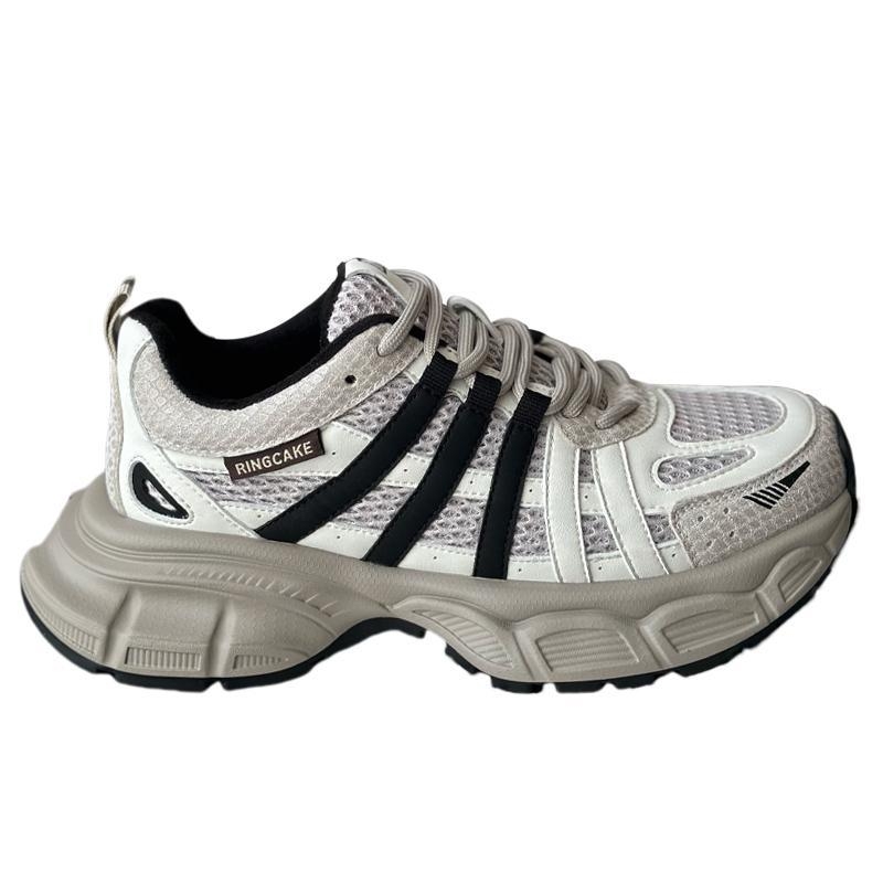 Madingi 2025 m. pavasario nauji storapadžiai, ūgį didinantys tėčio bateliai moterims, vienspalviai, suvarstomi universalūs sportiniai laisvalaikio bateliai