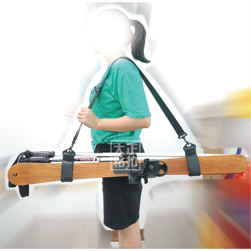 Нов кожен ремък за ски, преносим, двоен, за сноуборд, фиксиран, ремък за шейна, регулируем, за рамо на сноуборд