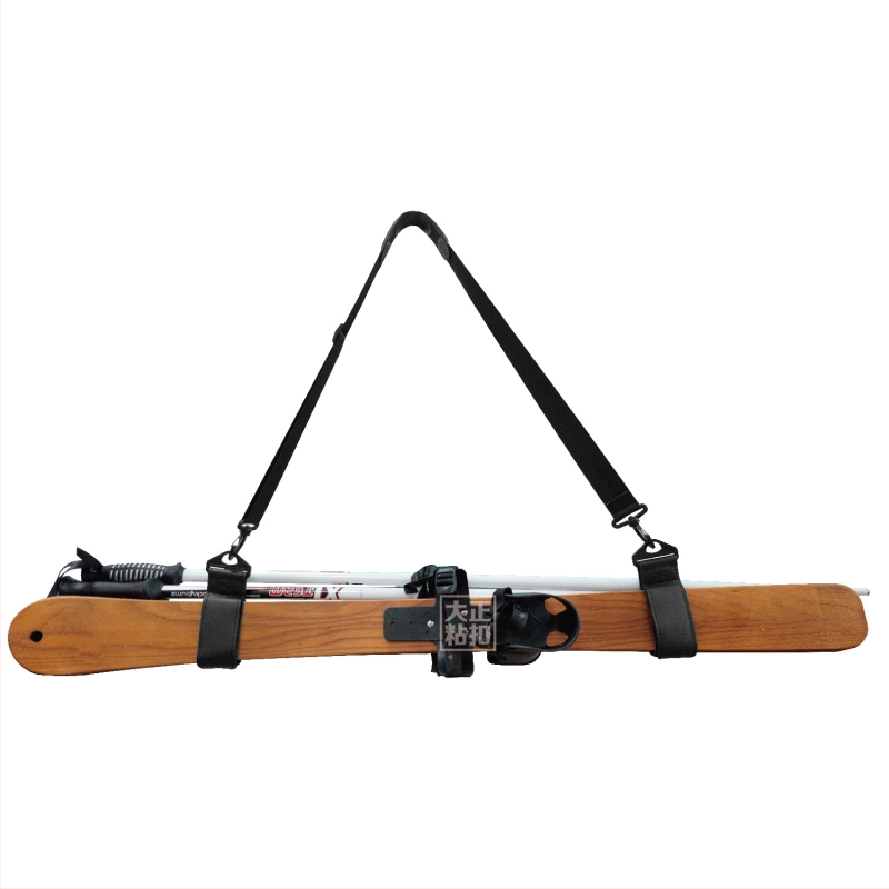 Нов кожен ремък за ски, преносим, двоен, за сноуборд, фиксиран, ремък за шейна, регулируем, за рамо на сноуборд