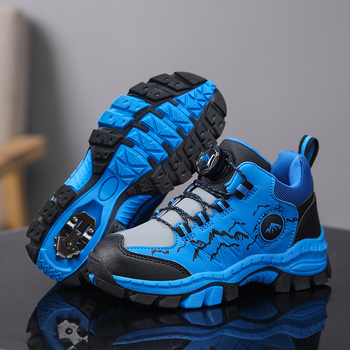 Laste tossud sügiseks ja talveks uued poiste keskmise kõrgusega hingavad mägironimis- ja matkajalatsid pöörleva pandlaga poiste matkajalatsid