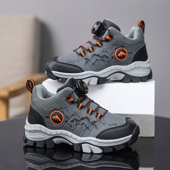 Laste tossud sügiseks ja talveks uued poiste keskmise kõrgusega hingavad mägironimis- ja matkajalatsid pöörleva pandlaga poiste matkajalatsid