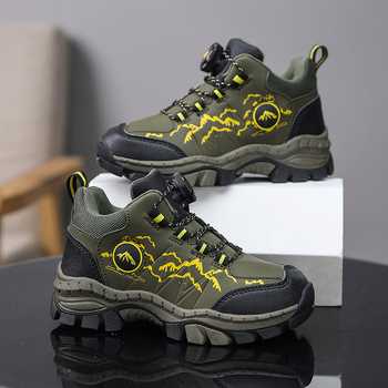 Laste tossud sügiseks ja talveks uued poiste keskmise kõrgusega hingavad mägironimis- ja matkajalatsid pöörleva pandlaga poiste matkajalatsid