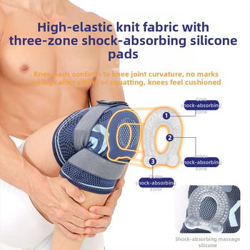 Επιγονατίδες Vilker Sports Ανδρικά Τρέξιμο Αναπνεύσιμο Διπλό Ιμάντα Σιλικόνης Πεπιεσμένο Προστατευτικό Κάλυμμα Επιγονατίδας για τις Κοινές Αρθρώσεις Προστατευτικός Εξοπλισμός Χονδρικής