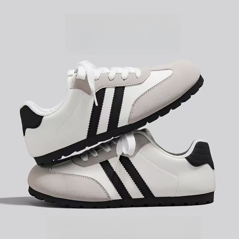Pantofi de antrenament germani populari, albi, de primăvară 2025, noi, originali, versatile, de înaltă calitate, pantofi casual pentru femei, cu croială joasă, din piele, cu panouri