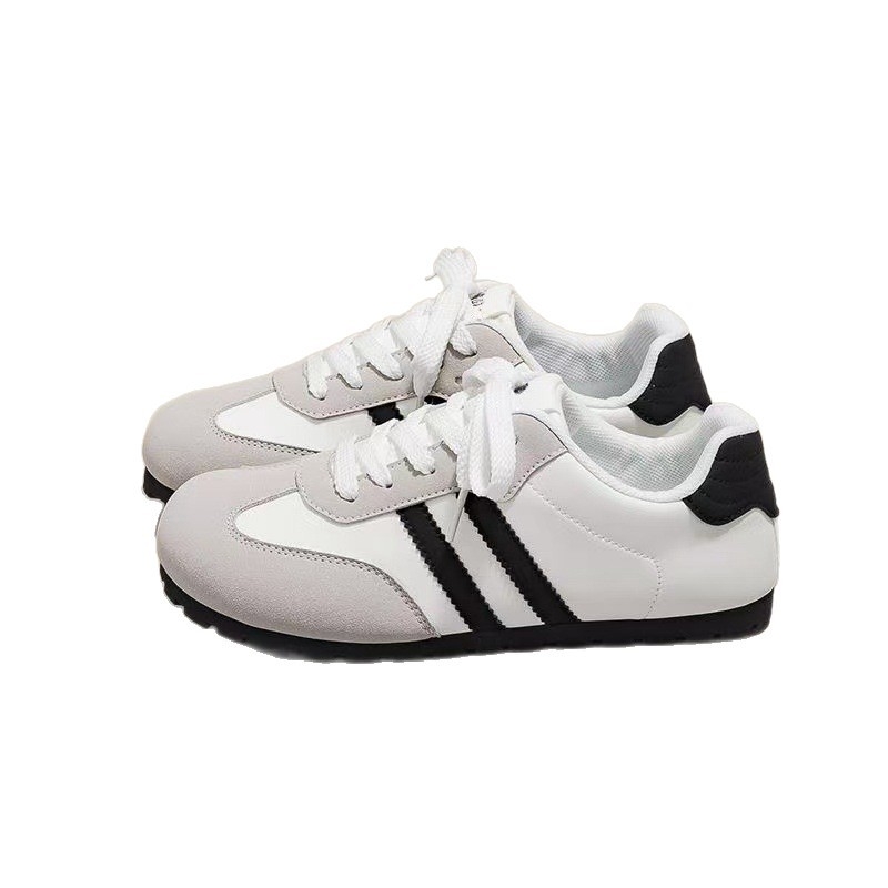 Pantofi de antrenament germani populari, albi, de primăvară 2025, noi, originali, versatile, de înaltă calitate, pantofi casual pentru femei, cu croială joasă, din piele, cu panouri