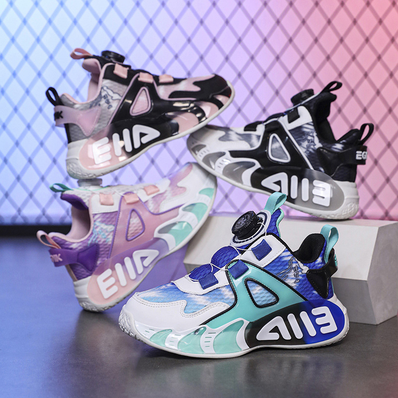 Tüdrukute jalanõud 2024. aasta kevad ja sügis Uued hingavast võrgust laste tossud, libisemiskindlad, lööke neelavad pehme tallaga jooksujalatsid tüdrukutele